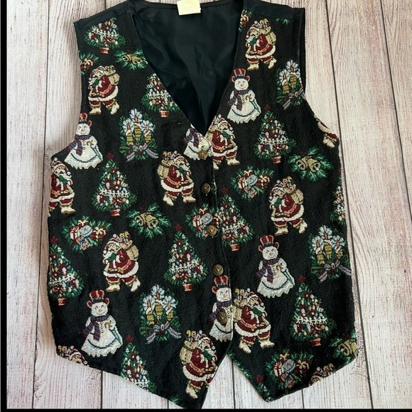 Bobbie Brooks Holiday Christmas Vintage Vest Medium - Picture 1 of 6
